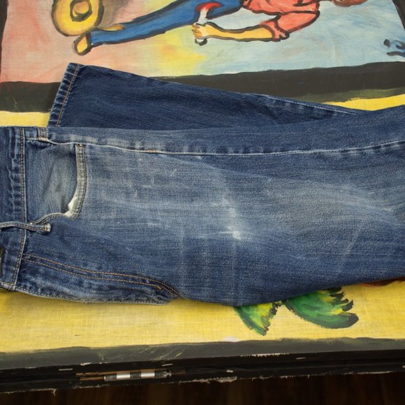Levis 514 size 36 x 32. dark blue denim, soft cotton, worn in to perfection - Picture 3 of 6